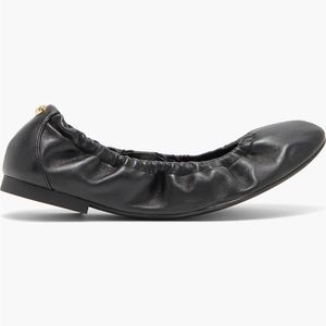 Stuart Weitzman Gabby Scrunch Rivet Leather Flat